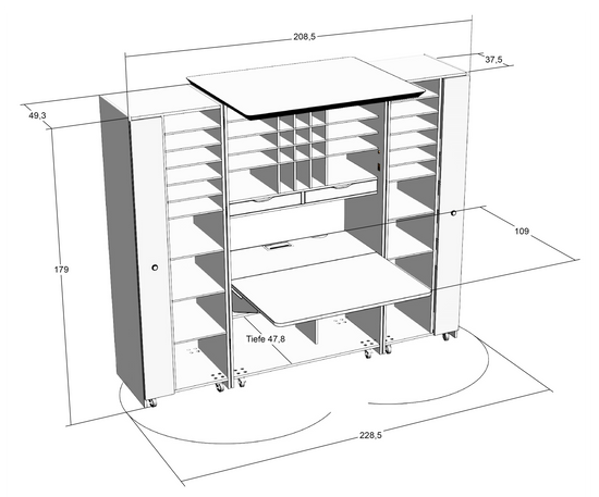 BrandBox SEW - Nähschrank - The Brand Box Handel & Vertrieb GmbH